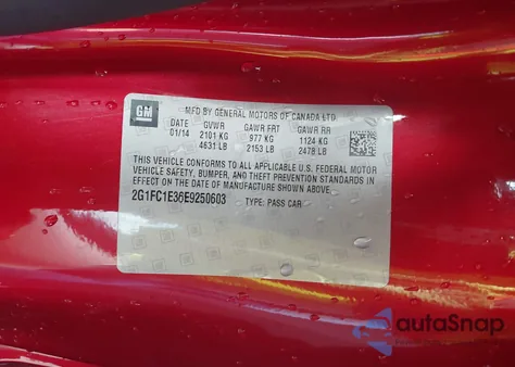 2014 Chevrolet Camaro 2Lt z USA, uszkodzony, nr VIN 2G1FC1E36E9250603